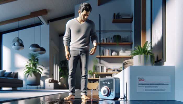 Water Leak Detection Services in Kitsilano, Vancouver: A Kitsilano homeowner using a modern device to detect minor water leaks and early mould in a Vancouver home.