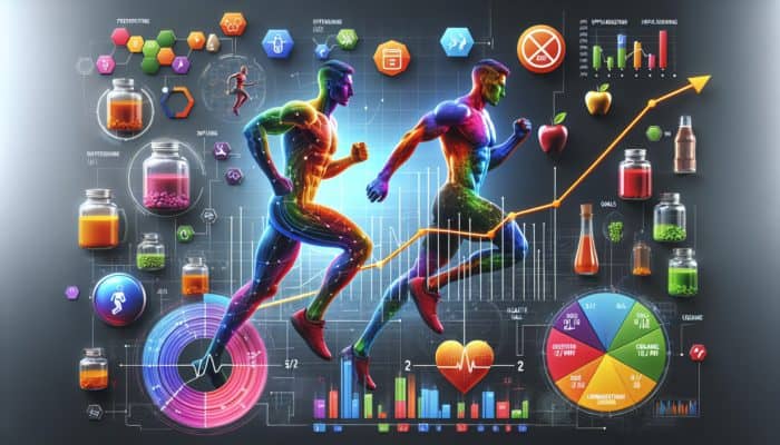 A personalized supplement cycling chart for athletes and gym-goers, showing the 5/2 creatine method with graphs and icons.