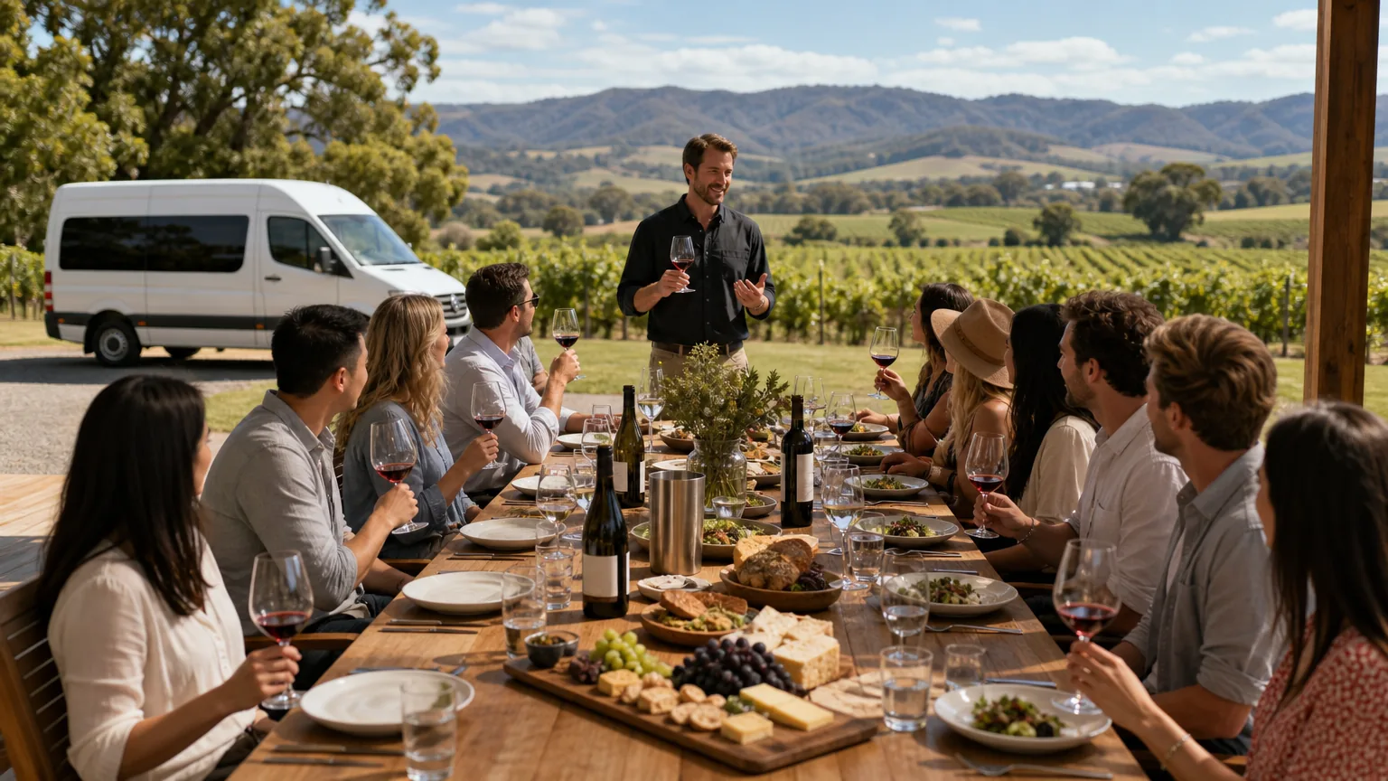 Yarra Valley Wine Tasting Tours: visual reference for 2. Yarra Valley Wine Tasting Tours: Group Adventures for Up to 19 Participants Including Lunch